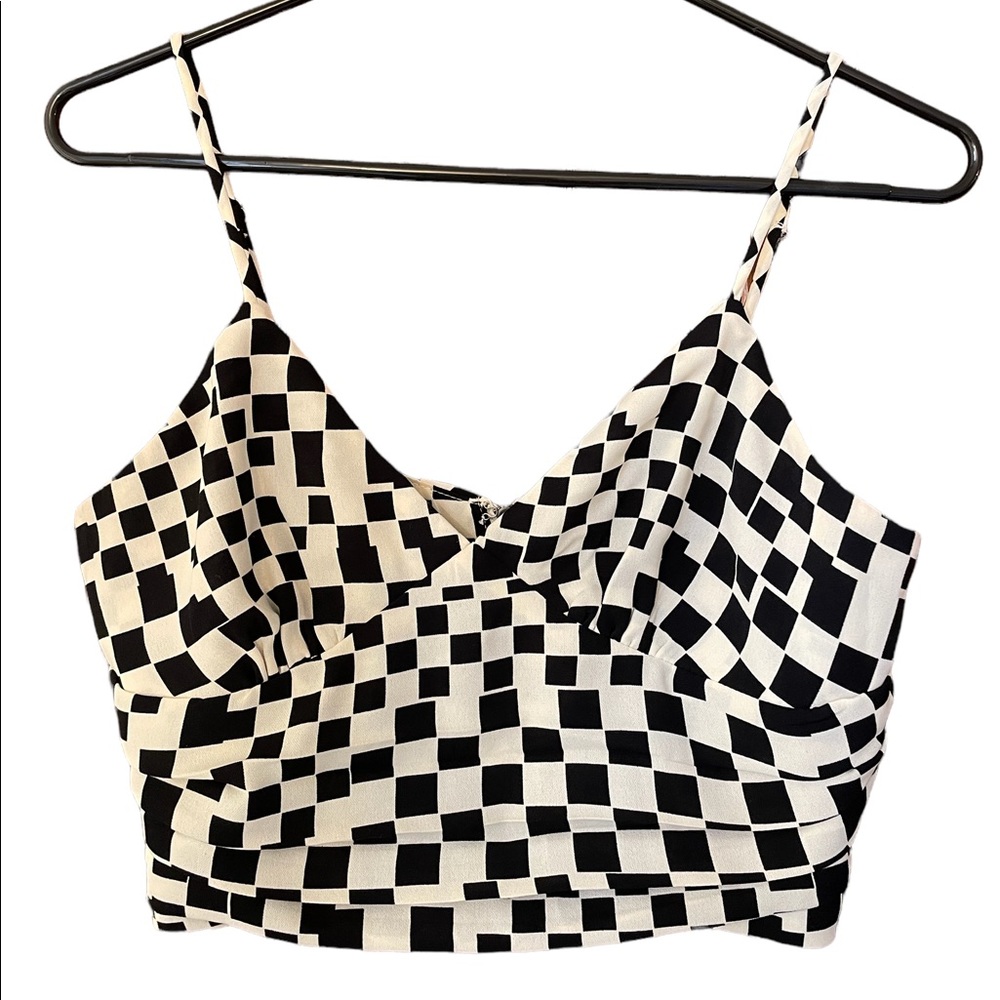 Checkered Crop Top
